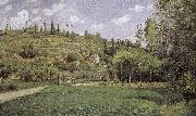 Camille Pissarro Pont de-sac of cattle and more people Schwarz oil painting reproduction